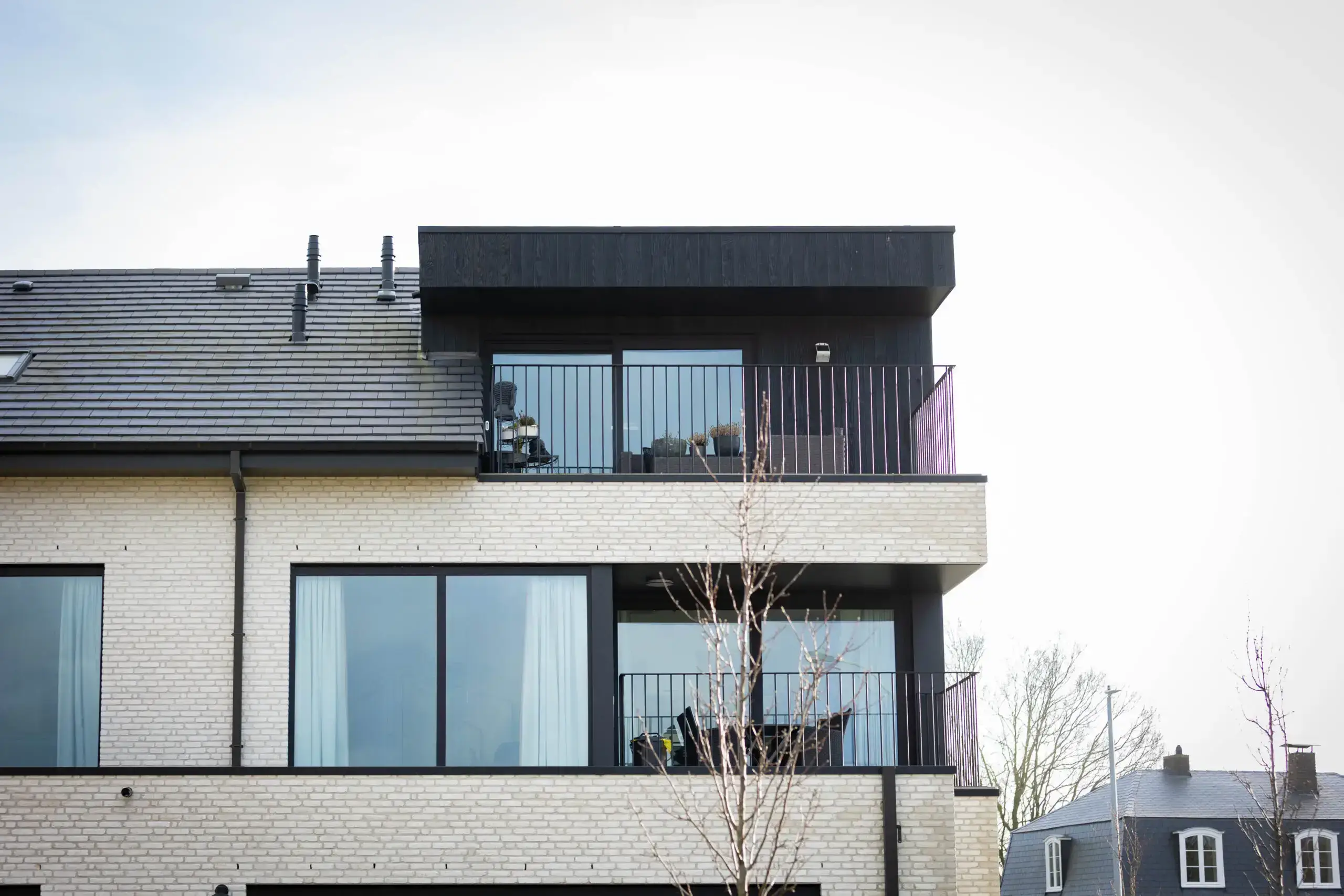 Huis met nieuwe PVC ramen