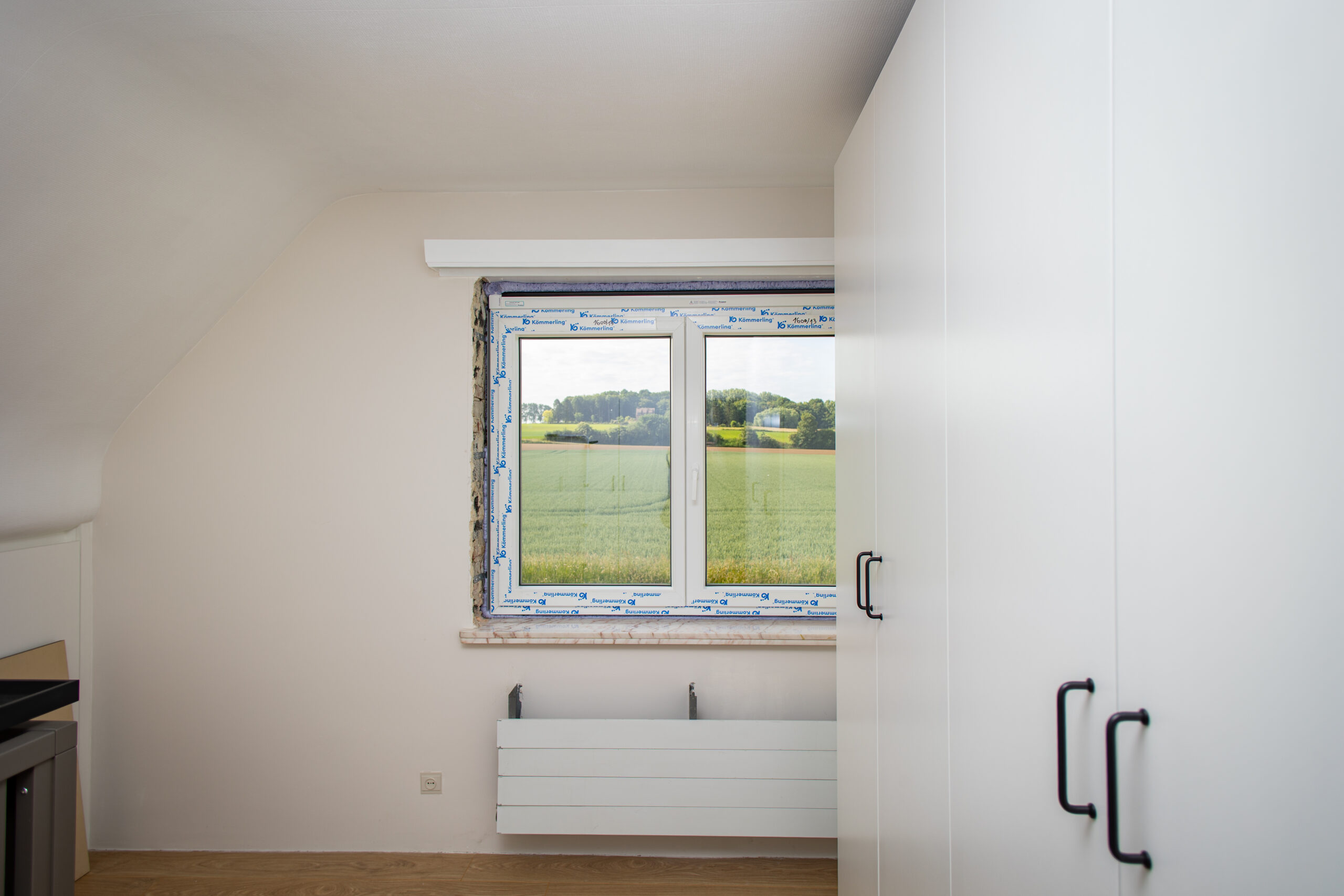 Raam geplaatst tijdens een renovatie in Meise