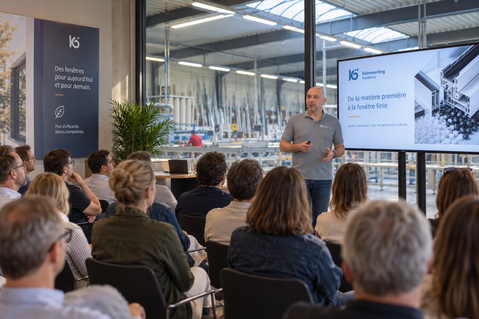 Présentation de la Kömmerling Academy devant un public